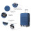 (Navy, 20) 6 Piece ABS Suitcase Set With Travel Bag Suitcase 7
