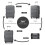 (Grey, 20) 6 Piece ABS Suitcase Set With Travel Bag Suitcase 2