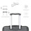 (Grey, 20) 6 Piece ABS Suitcase Set With Travel Bag Suitcase 8