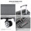 (Grey, 20) 6 Piece ABS Suitcase Set With Travel Bag Suitcase 3
