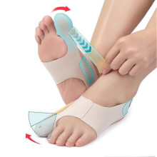 (L - EU Foot Size 40-44) Hallux Valgus Corrector, 1 Pair Hallux Valgus Socks, Bunion Relief Non-Slip Heel Strap, Washable, Unisex