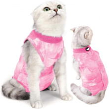 (L, Pink) Cat Recovery Suit after Surgery,Cat Bodysuit  Cat Suit Post Surgery Kitten Recovery Suit after Spaying Anti Lick Suit Pet Recovery Clothing