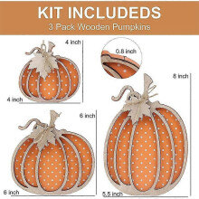 Autumn decoration wooden pumpkin, signature pumpkin decoration, country harvest Festival tabletop decoration
