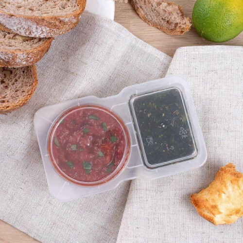 Double compartment seasoning container Seasoning box kitchen supplies 2