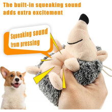 Hedgehog Dog Toy, Non-Toxic Hedgehog Squeaky Dog Toys Built-in Squeaker, Plush Stuffed Animal Interactive Dog Toys for Boredom
