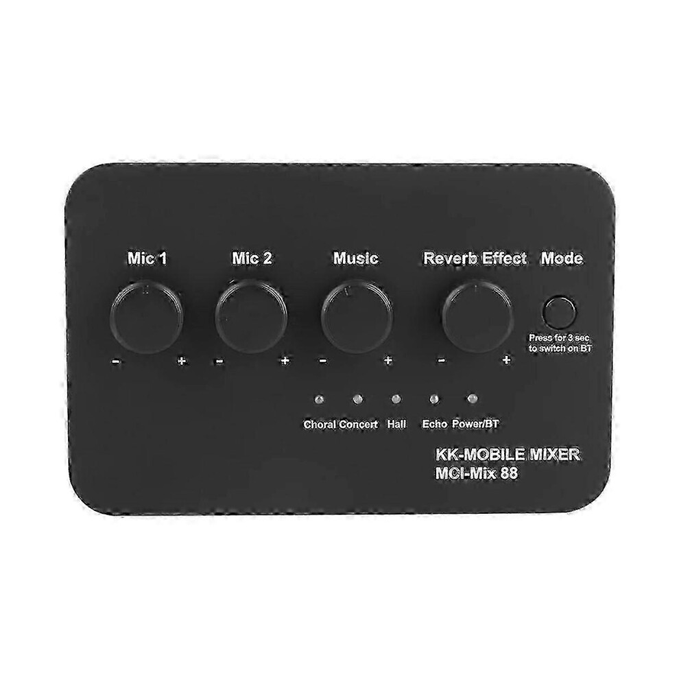 (As show, One size) Digital Audio Sound Machine AUX IN/OUT BT Connection Dual Mic Inputs Karaoke Sound Mixer for Karaok-image-OPC-PHKC8YS-NEW