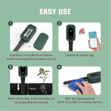 (As show, One size) Zigbee Smart Soil Moisture Meter Tuya App Control Soil Tester Temperature Humidity Sensor with Gateway for Garden Potted