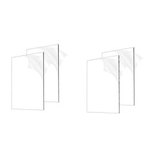 (As show, One size) 4Pcs 1/8In Thick (3mm) Acrylic Sheets, Clear Cast Plexiglass 8x12In for Signs DIY Display Projects
