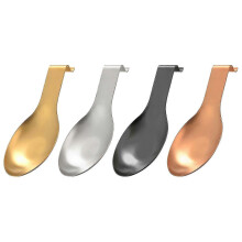 (As show, One size) 4 Pcs Stainless Steel Spoon Rest for Kitchen Counter,Spoon Holder for ,Spatula Rest,Ladle Holder,Br