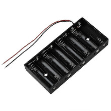 (As show, One size) New Plastic 8 X 1.5V AA 2A CELL Battery Holder Storage Box standard 12V Case With Lead Wire