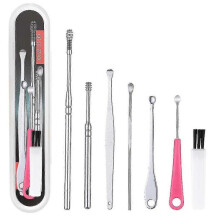 (7PCS01) New 2023 5/6/7pcs/set Ear Wax Pickers Stainless Steel Earpick Wax Remover