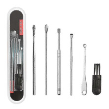 (6PCS01) New 2023 5/6/7pcs/set Ear Wax Pickers Stainless Steel Earpick Wax Remover