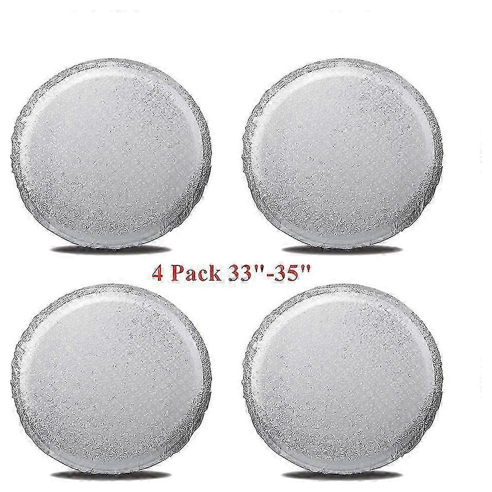 (As Show, One Size) Tire Covers For Rv Wheel Oxford Waterproof Uv Sun Protectors For Universal Van Suv Vehicles Diameter 19\"-42\" Silver 4632480872004