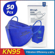 (Blue 50PCS)Elough Ffp2 Mascarillas Ce Kn95 Masks Approved Hygienic Colors Respiratory Filter Face Mask Ffp2mask Reusable Ffp3 Fish Masks