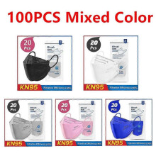 (Mixed Color 100PCS B)Elough Ffp2 Mascarillas Ce Kn95 Masks Approved Hygienic Colors Respiratory Filter Face Mask Ffp2mask Reusable Ffp3 Fish Masks