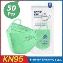 (Green 50PCS)Elough Ffp2 Mascarillas Ce Kn95 Masks Approved Hygienic Colors Respiratory Filter Face Mask Ffp2mask Reusable Ffp3 Fish Masks