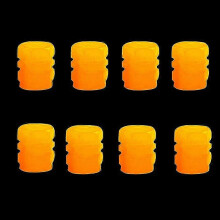 (As show, One size) Luminous Valve Caps Fluorescent Green Blue Night Glowing Car Motorcycle Bicycle Wheel Styling Tyre Rim Hub Luminous Cap Decor