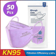 (Purple 50PCS)Elough Ffp2 Mascarillas Ce Kn95 Masks Approved Hygienic Colors Respiratory Filter Face Mask Ffp2mask Reusable Ffp3 Fish Masks