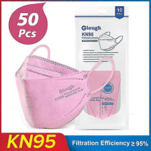 (Pink 50PCS)Elough Ffp2 Mascarillas Ce Kn95 Masks Approved Hygienic Colors Respiratory Filter Face Mask Ffp2mask Reusable Ffp3 Fish Masks