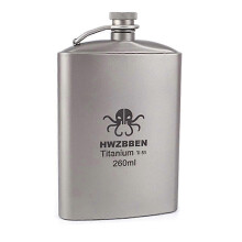 (As show, One size) Titanium Flask Whisky Flask for Men Outdoor Camping Backpacking Travel Picnic Wine Bottles