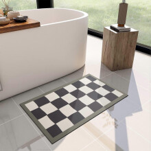(As show, One size) Bathroom Rugs - 40.64 cm x 60.96 cmThin Quick Dry Bathroom RugsNon-Slip Super Absorbent Rubber MatsWashable Shower MatsFor Bathroom FloorsSinksTubsSqu