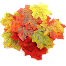 100 Artificial Autumn Maple Leaves Compatible Weddings Crafts