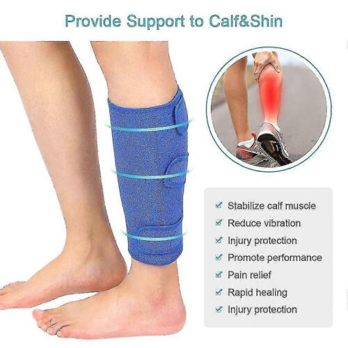 Calf Support Brace Shin Splints Compression Wrap Neoprene Calf Sleeves Adjustable Breathable Bandage 2