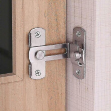 Latches And Bolts 90 Degree Angled Stainless Steel Straight Open Gate Padlock Small Anti-theft Door Latch for Gates And Cabinets, Toilets