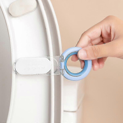Multifunctional Toilet Seat Lift Cover Lift Handle Avoid Touch, 5 Pieces Blue Zinuo Boutique 1