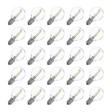 25pcs Led G40 E14 Compatiblement Bulbs 0.6w 2700k Led Filament Light