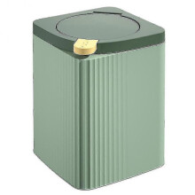 (Large,Green)Table Top Bin Mini Waste Bin With Lid Odor Proof Desk Waste Paper Basket With Pop Up Lid For Living Room Office Desk