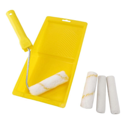 6pcs Foam Paint Roller Tray Set Compatible with Wall Bathtub Paint Refinishing