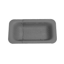 Sink Strainer, Sink Strainer Set, Adjustable Kitchen Shelf Cleaning Basket, Over Sink Drainer for Dishes Fruit And Vegetables, Grey