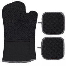 Oven Mitts And Pot Holders Set 4pcs, Oven Gloves Kitchen Mitten Silicone Cooking