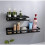 Wall Mounted Spice Rack Perforated Stainless Steel Spice Rack Kitchen Storage Spice Rack, Black 40cm 5