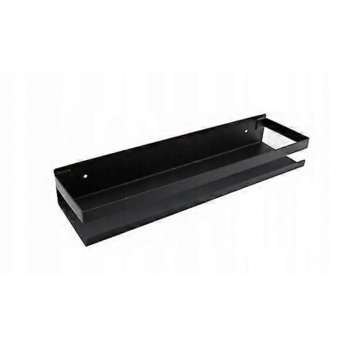 Wall Mounted Spice Rack Perforated Stainless Steel Spice Rack Kitchen Storage Spice Rack, Black 40cm