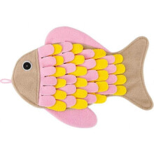 Dogs Slow Feeding Mat, Pet Snuffle Mat for Dogs, Interactive Feed Game, Fish Shape Sniffing Mat Food Slow Feeding Release Stress Pet Dog Cat Blanket T