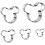 5pcs Cookie Cutter Sandwich Cutters Diy Fruit Cutters 2