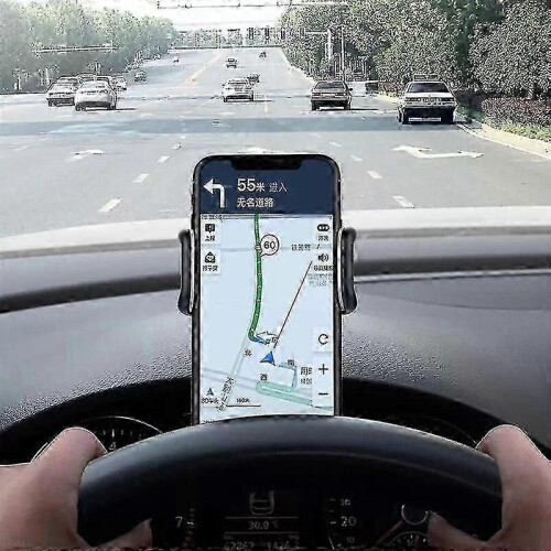 (As show, One size) Car Mobile Phone Holder Easy Clip Mount Stand Panel Multi-Functional Universal Dashboard GPS Navigation Bracket Holder 2