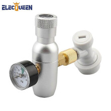 (As show, One size) New High quality 3/8 Portable Regulated CO2 Charger Kits with Gas Disconnect ,0~60 psi,CO2 Regulator Connector for Beer Brewing