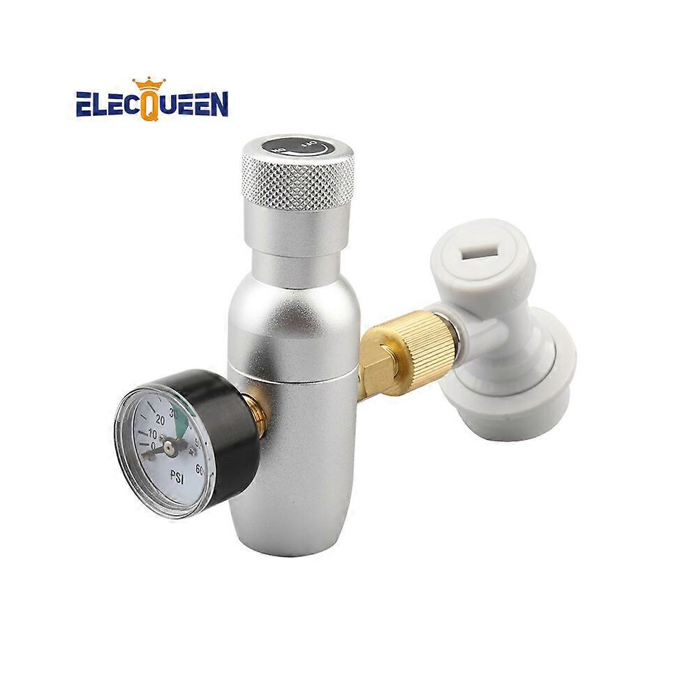 (As show, One size) New High quality 3/8 Portable Regulated CO2 Charger Kits with Gas Disconnect ,0~60 psi,CO2 Regulator Connector for Beer Brewing