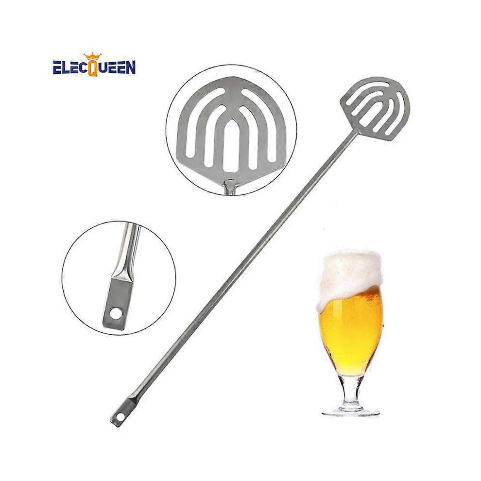 (As show, One size) Length Stainless Steel Mash Paddle Tun Mixing Stirrer Paddle Mash Special Design hole Paddle Homebrew Beer