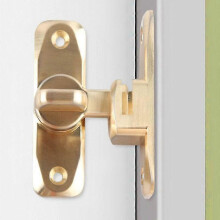 90/180 Degree Door Lock Buckle Right Angle Buckle Door Buckle Bolt Barn Door Lock Sliding Door Lock Cabinet Lock(gold)