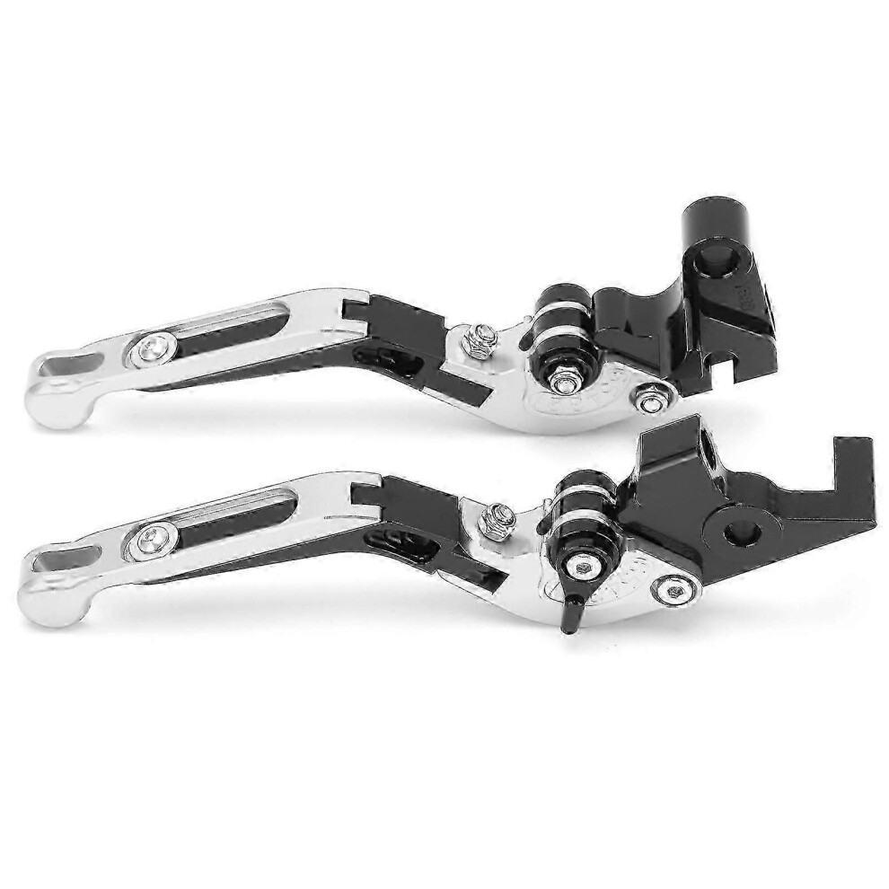 (As Show, One Size) 2Pcs Motorcycle Brake Clutch Levers Adjustable Cnc Aluminium Alloy Replacement For Yamaha Xj6 Diversion 2009?2015Silver 4632480863620