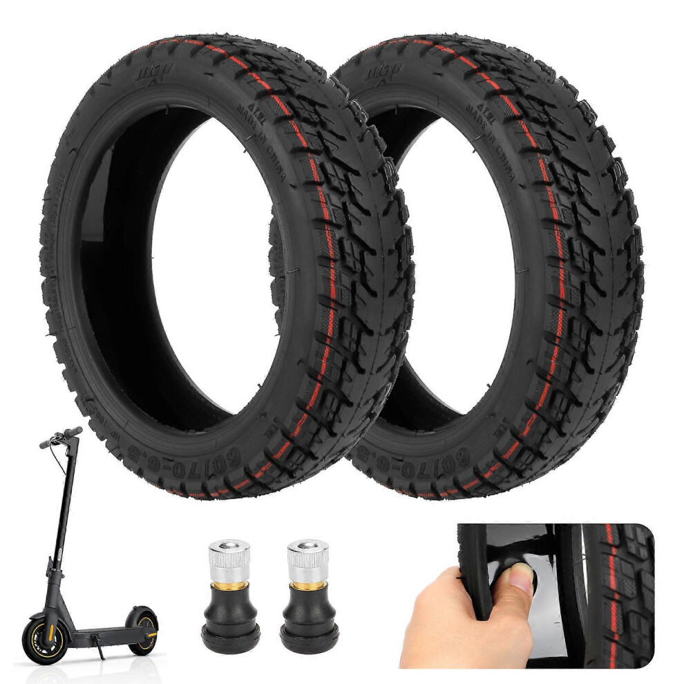 (As show, One size) 60/70-6.5 With Gel Self-healing Off-Road Tyre For Ninebot Max G30 G30D G30E G30LP Scooter 10 Inch Tubeless Vacuum Tires