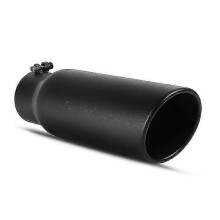 (As show, One size) Exhaust Tip, 2.75"/6.98cm Inlet 3.5"/8.89cm Outlet 12" Total Length Stainless Steel Exhaust Tips Chrome Trim Exhaust Pipe~17134