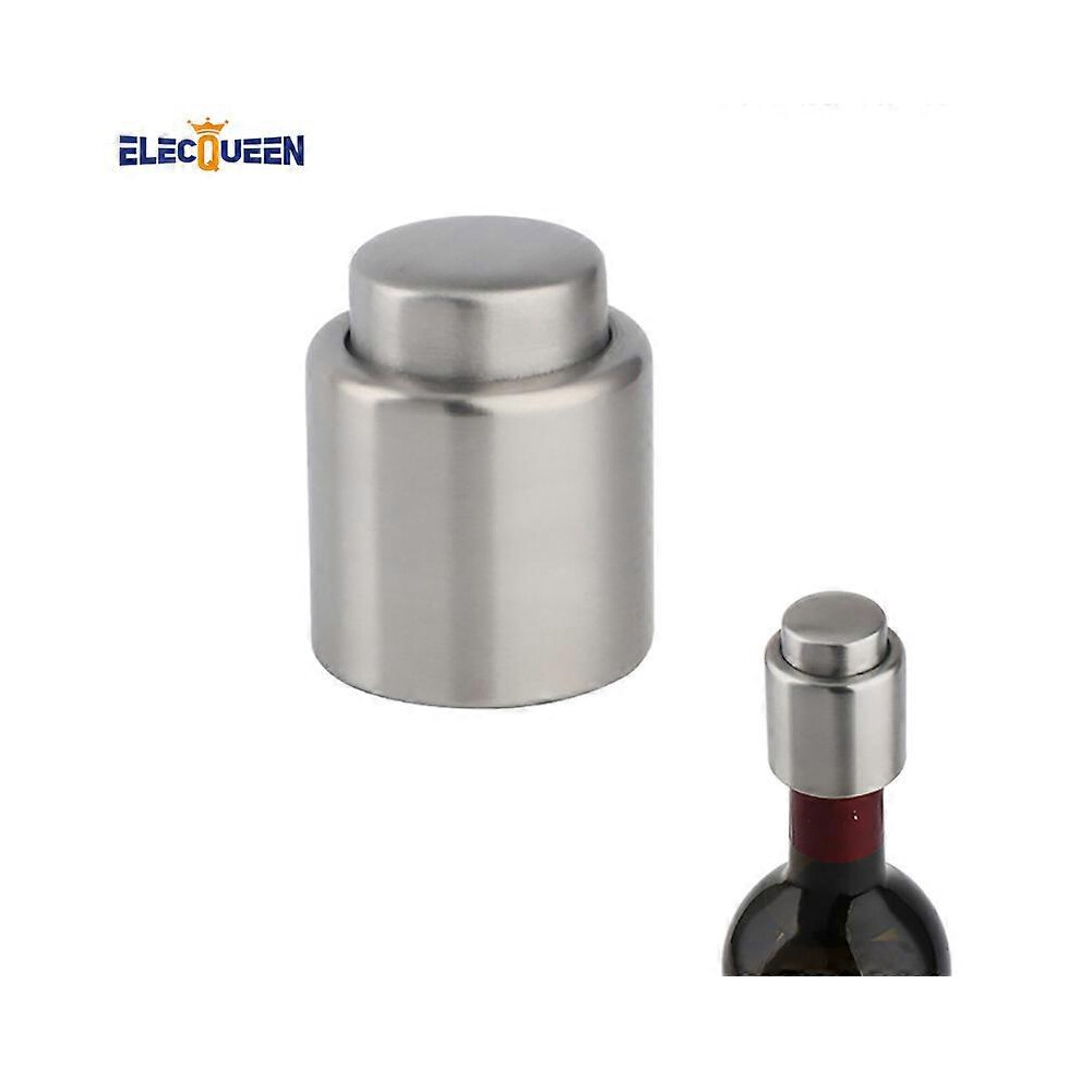 (As show, One size) 3 PCS Bottle Stopper Stainless Steel Red Wine Stopper Vacuum Sealed Red Wine Bottle Spout Liquor Flow Stopper Pour Cap