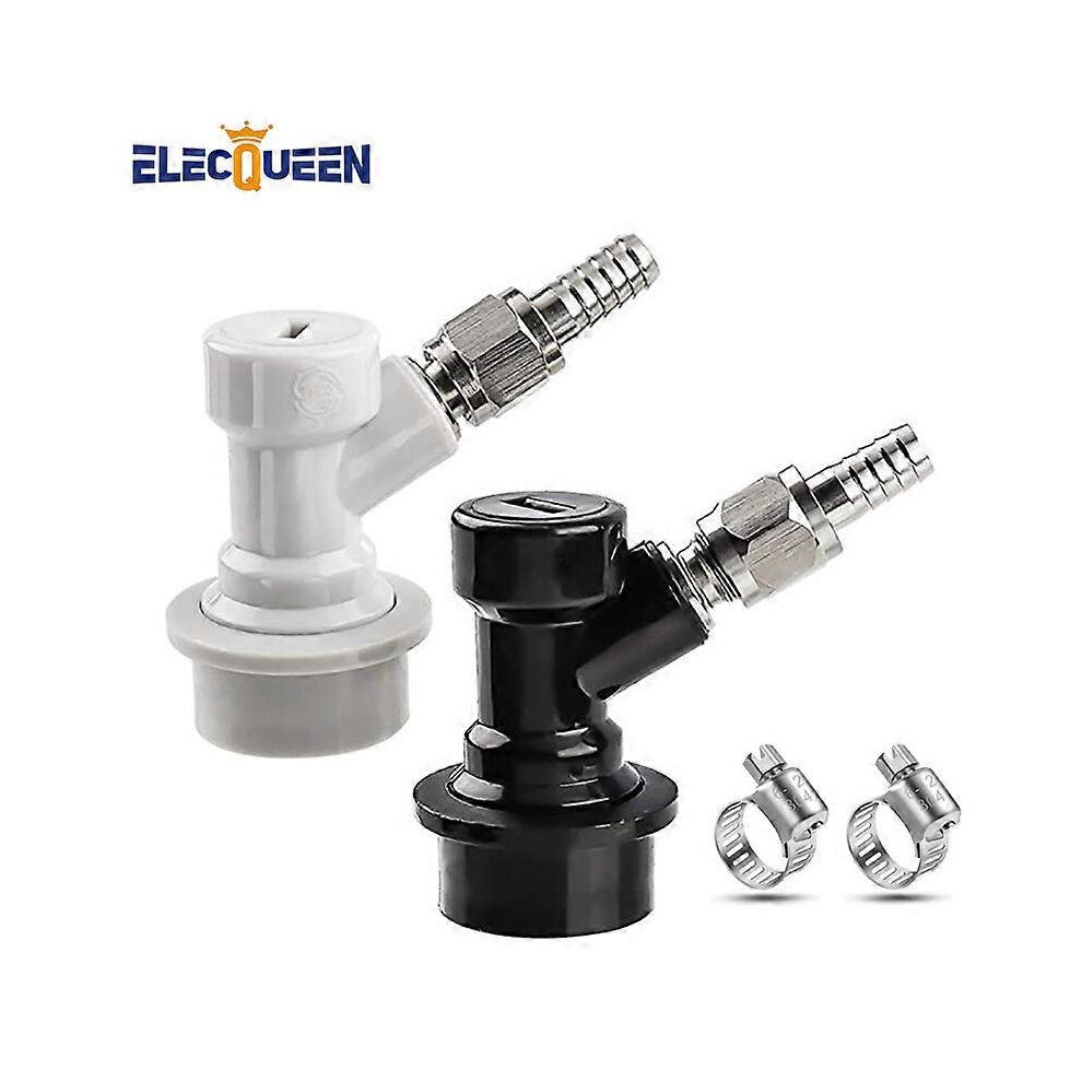 (As show, One size) Ball Lock Keg MFL Disconnects Set, Gas & Liquid Corny Keg Fittings with Swivel Nuts(2) 5/16 Gas, 1/4 Liquid Barbed & Extra Worm