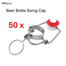 (As show, One size) 50PCS Beer Cap Flip Top Stopper Root Beer Bottles Replacement Swing Tops Homebrew Brewing Wine Stoppers