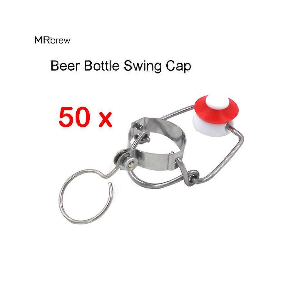 (As show, One size) 50PCS Beer Cap Flip Top Stopper Root Beer Bottles Replacement Swing Tops Homebrew Brewing Wine Stoppers